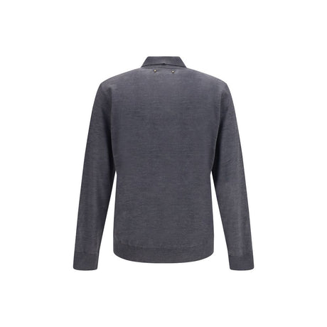 Golden Goose Gray Wool Oves Aries Dress Shirt