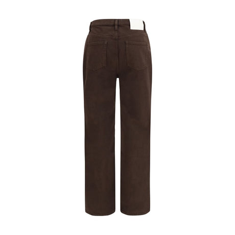 Loulou De Saison Brown Cotton Straight-Leg Jeans