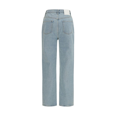 Loulou De Saison Blue Cotton Straight-Leg Jeans
