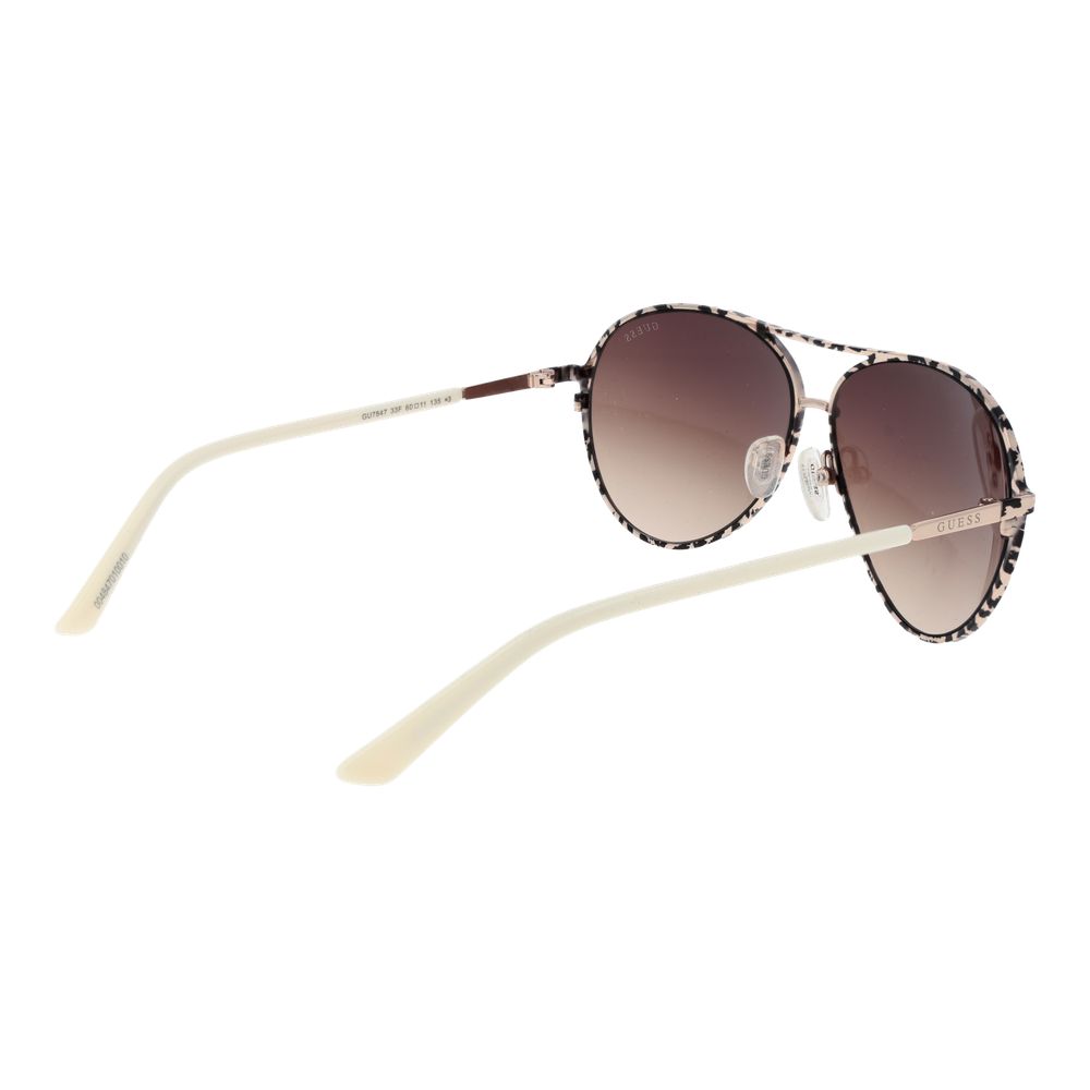 Guess Cremefarvede Metal Solbriller