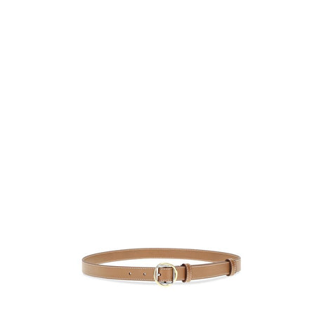 Jacquemus Beige Calf Leather Bos Taurus Thin Belt