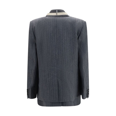 Sacai Gray Wool Oves Aries Jacket