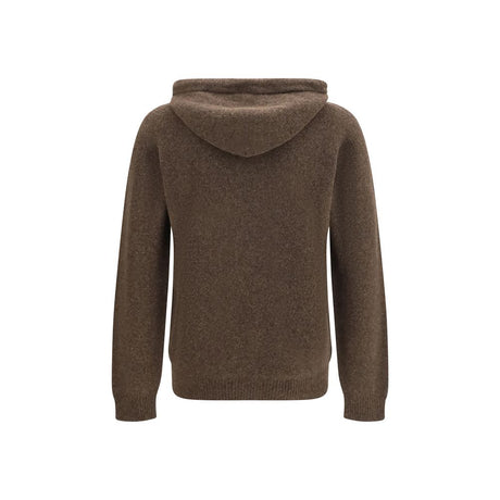 Roberto Collina Brown Wool Oves Aries Hoodie