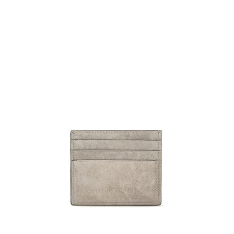 Brunello Cucinelli Gray Calf Leather Bos Taurus Wallet