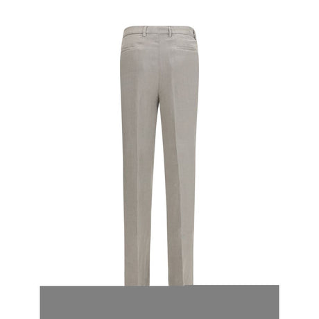 Brunello Cucinelli Gray Linen Casual Pants