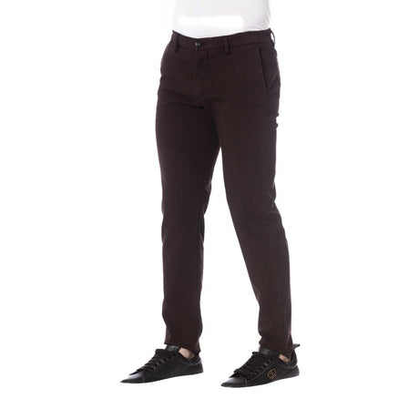 Trussardi Jeans Brown Cotton Men Trouser