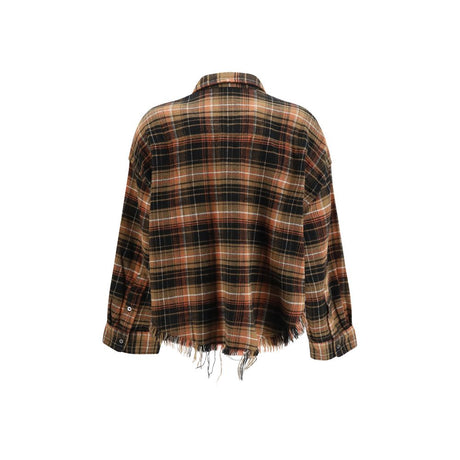 R13 Brown Cotton Pattern Shirt