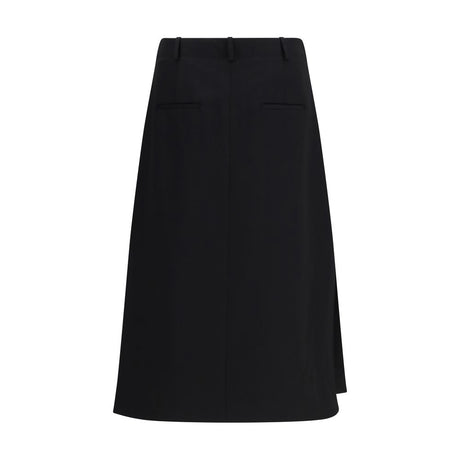 Fendi Black Wool Oves Aries Midi Skirt