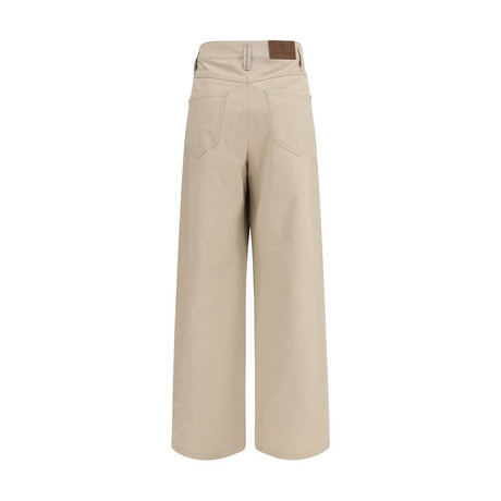 Brunello Cucinelli Beige Cotton Casual Pants