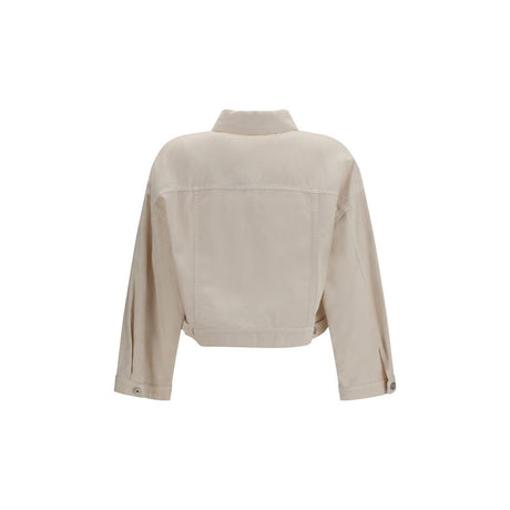 Brunello Cucinelli White Cotton Denim Jacket