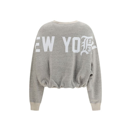 R13 Gray Cotton Sweatshirt