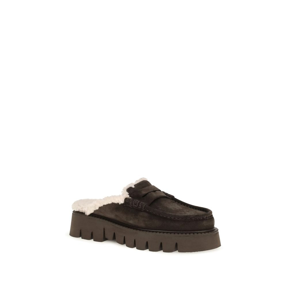 Pedro García Brown Calf Leather Bos Taurus Mules