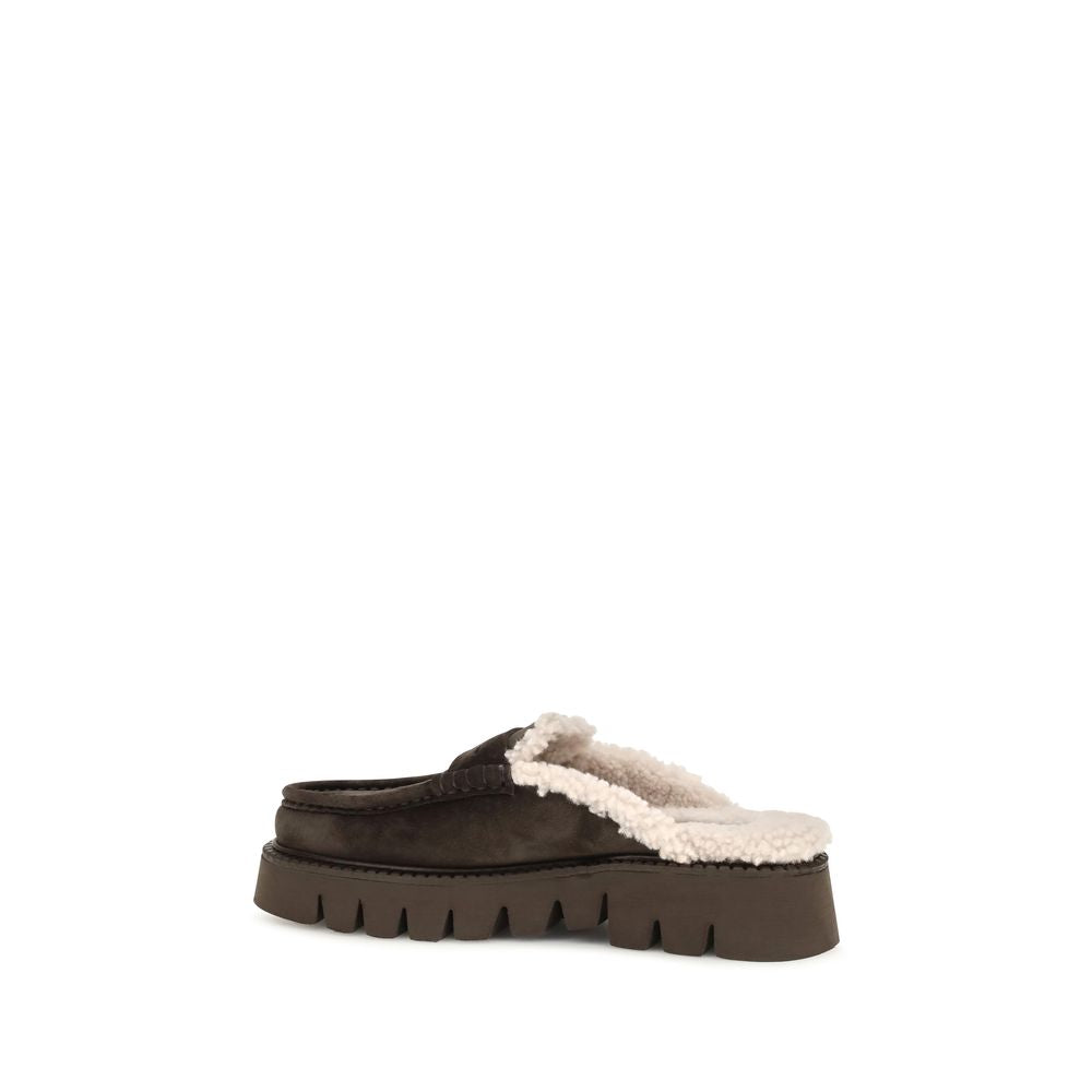 Pedro García Brown Calf Leather Bos Taurus Mules