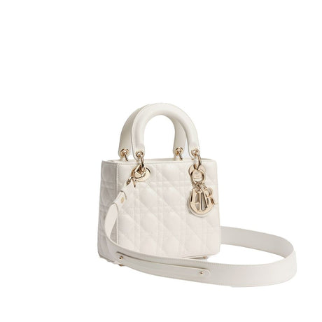Dior White Lamb Leather Handbag