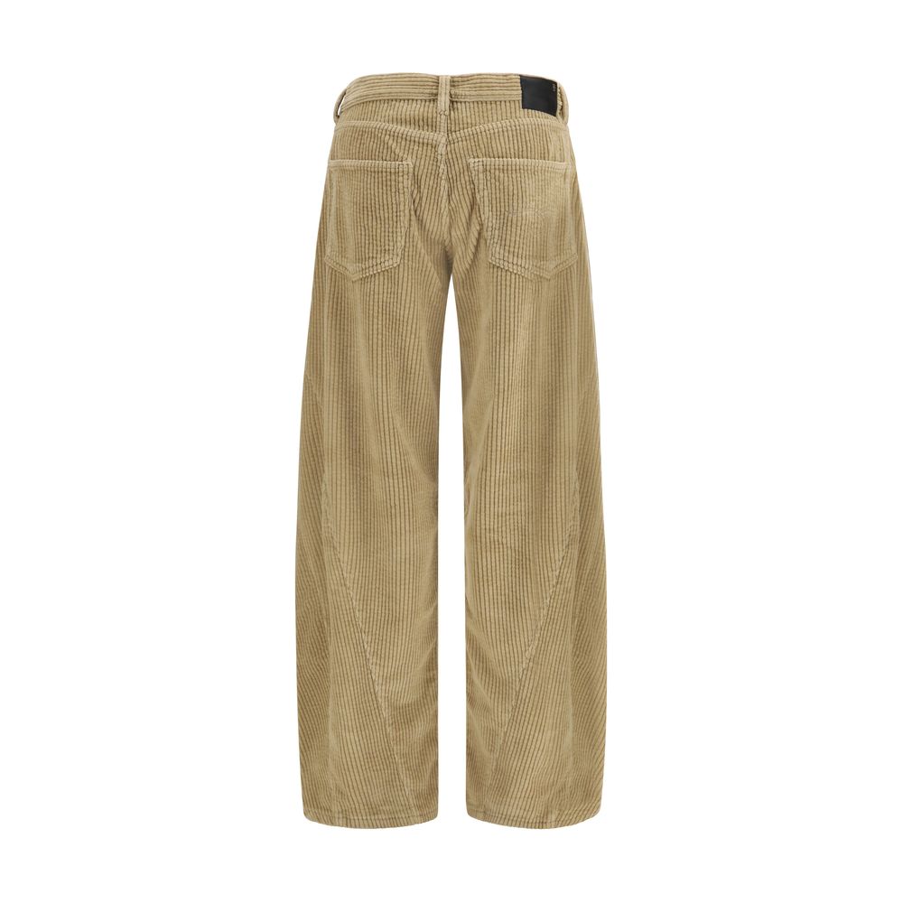 R13 Brown Cotton Relaxed Fit Jeans
