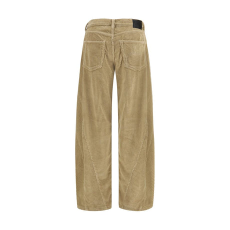 R13 Brown Cotton Relaxed Fit Jeans