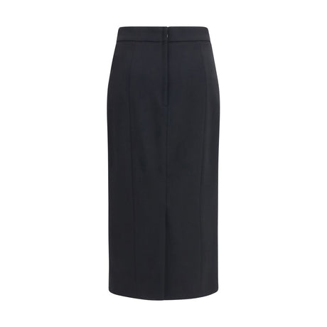 Dolce & Gabbana Black Wool Oves Aries Long Skirt