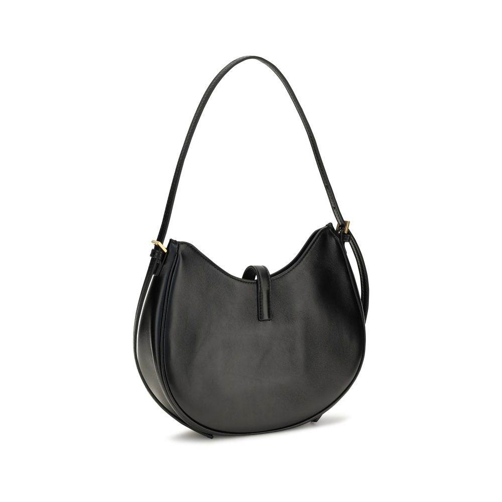 Versace Black Calf Leather Bos Taurus Shoulder Bag
