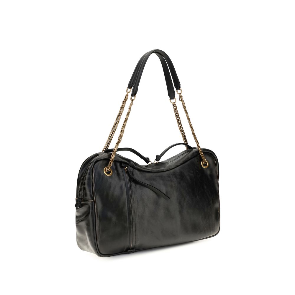 Vivienne Westwood Black Calf Leather Bos Taurus Shoulder Bag