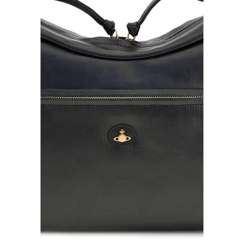 Vivienne Westwood Black Calf Leather Bos Taurus Shoulder Bag