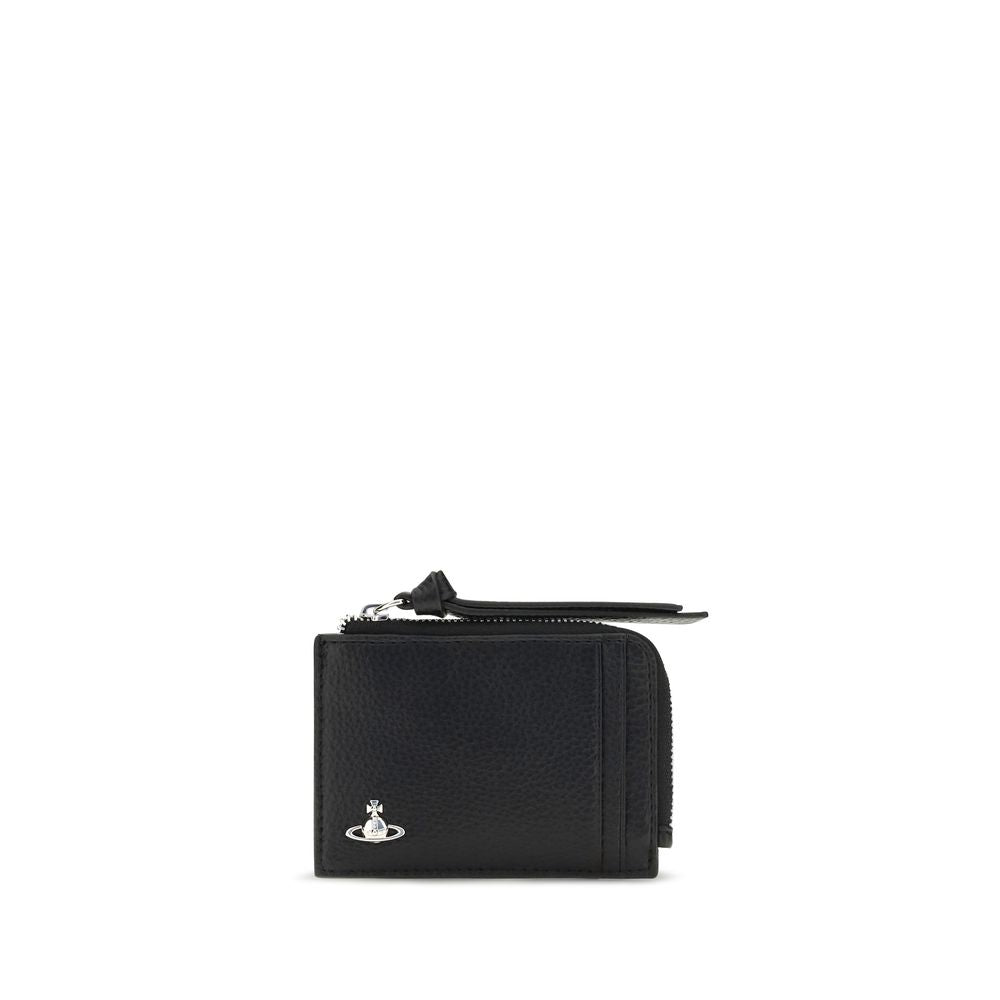 Vivienne Westwood Black Calf Leather Bos Taurus Wallet