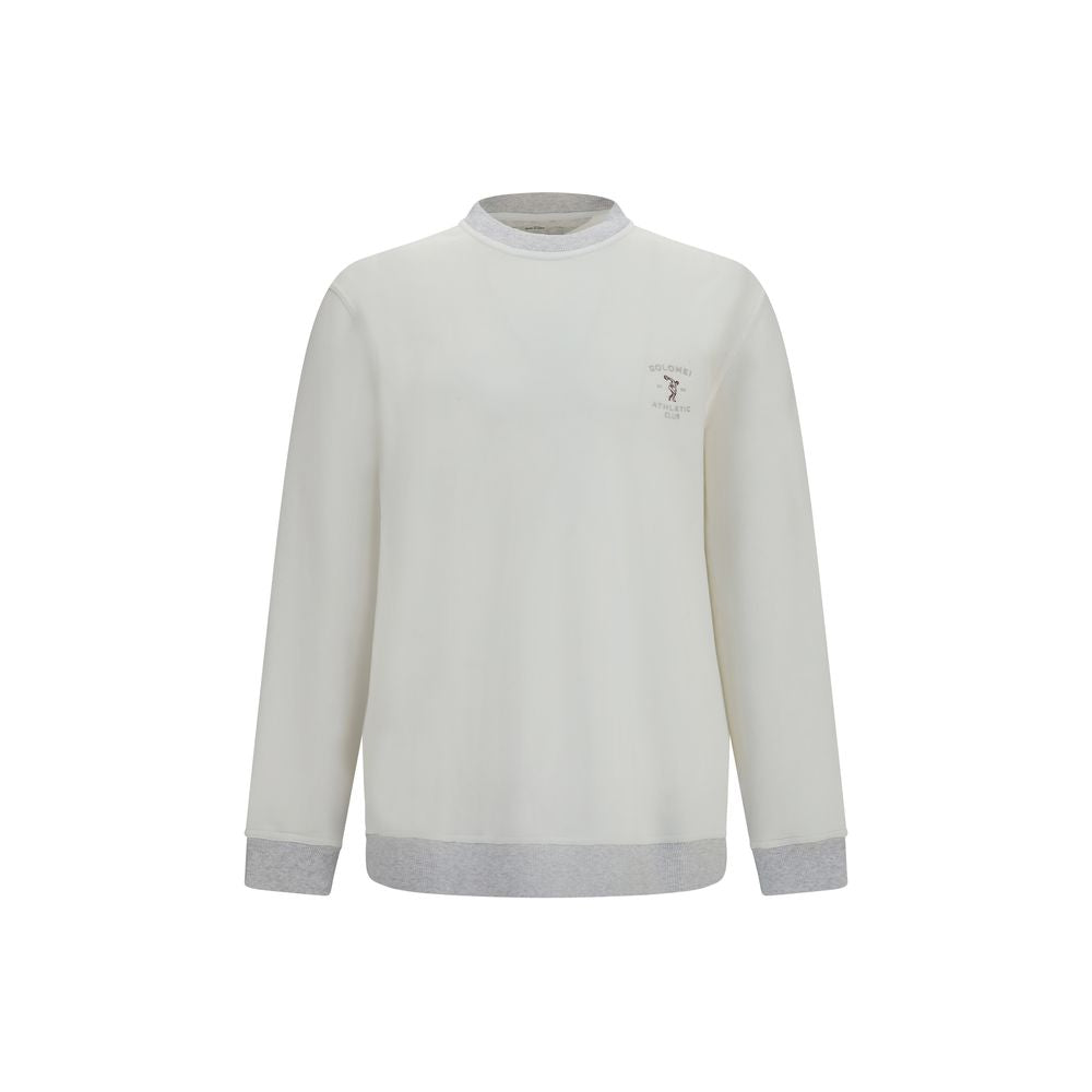 Brunello Cucinelli White Cotton Sweatshirt
