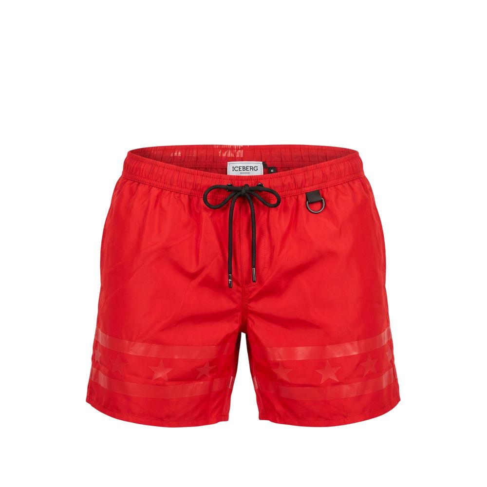 Isbjergrøde polyester badeshorts til mænd