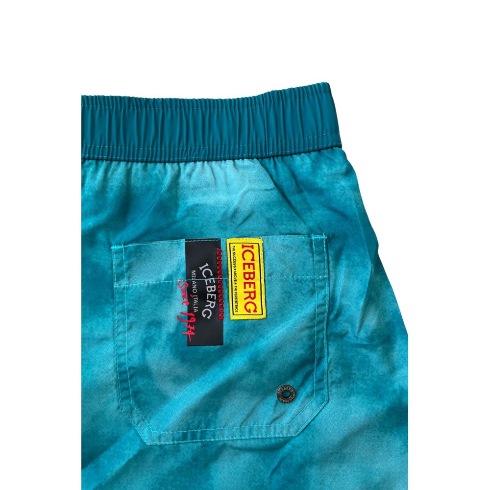 Isbjerg Lyseblå Polyester Herre Badebukser
