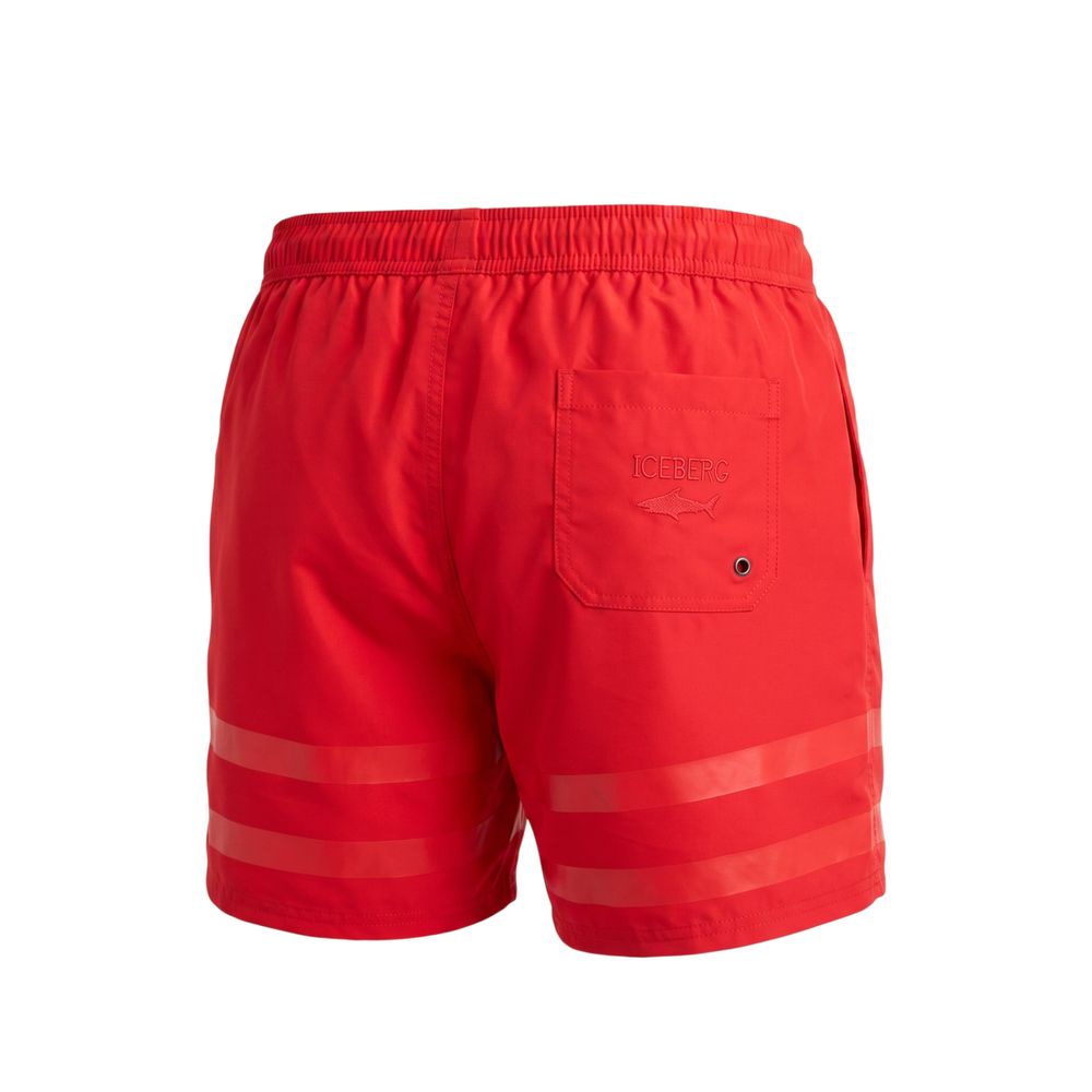 Isbjergrøde polyester badeshorts til mænd