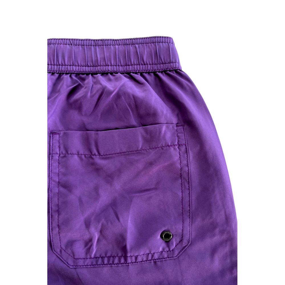 Trussardi Beachwear Lila Polyester Herr Badshorts