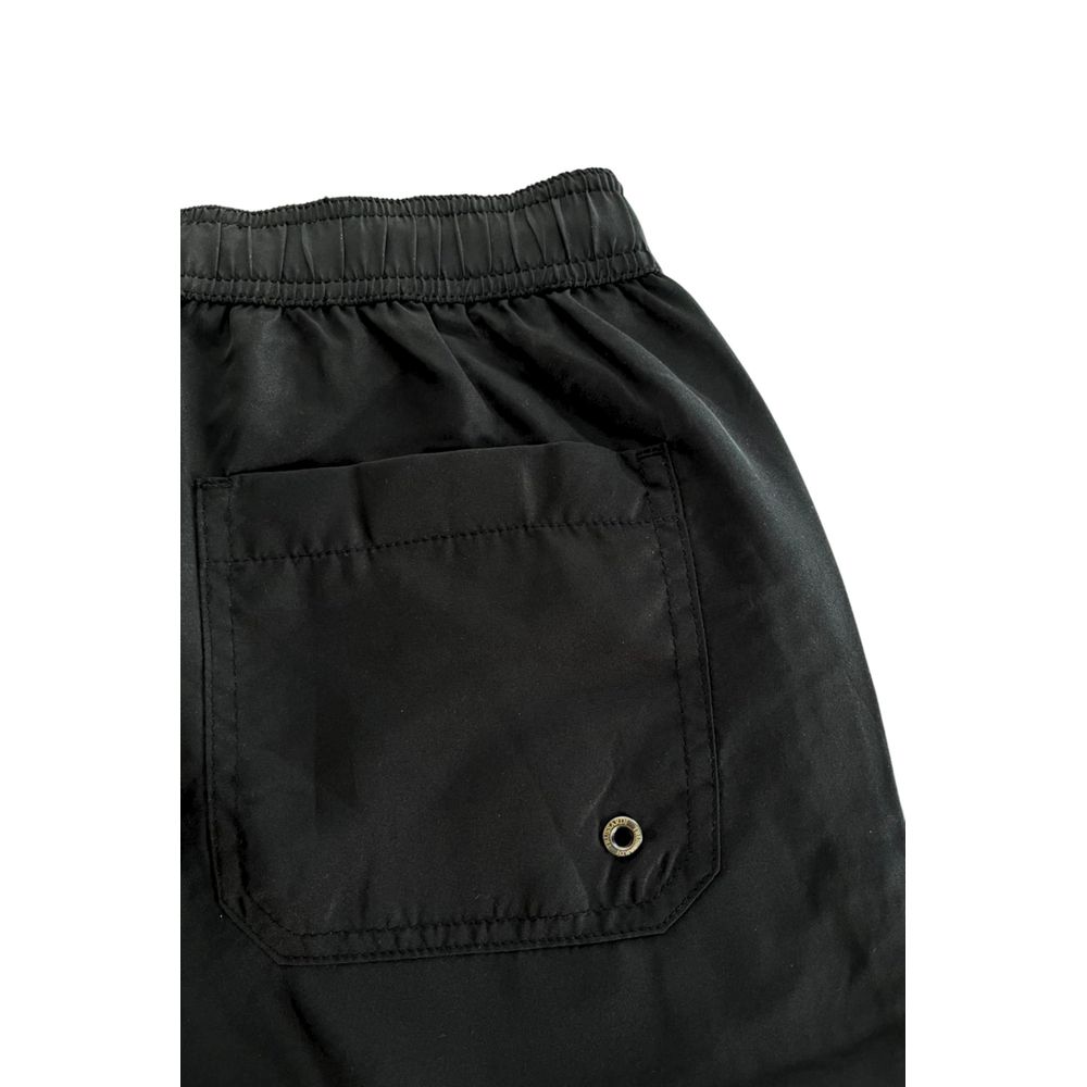 Trussardi Beachwear sorte polyester badeshorts til mænd