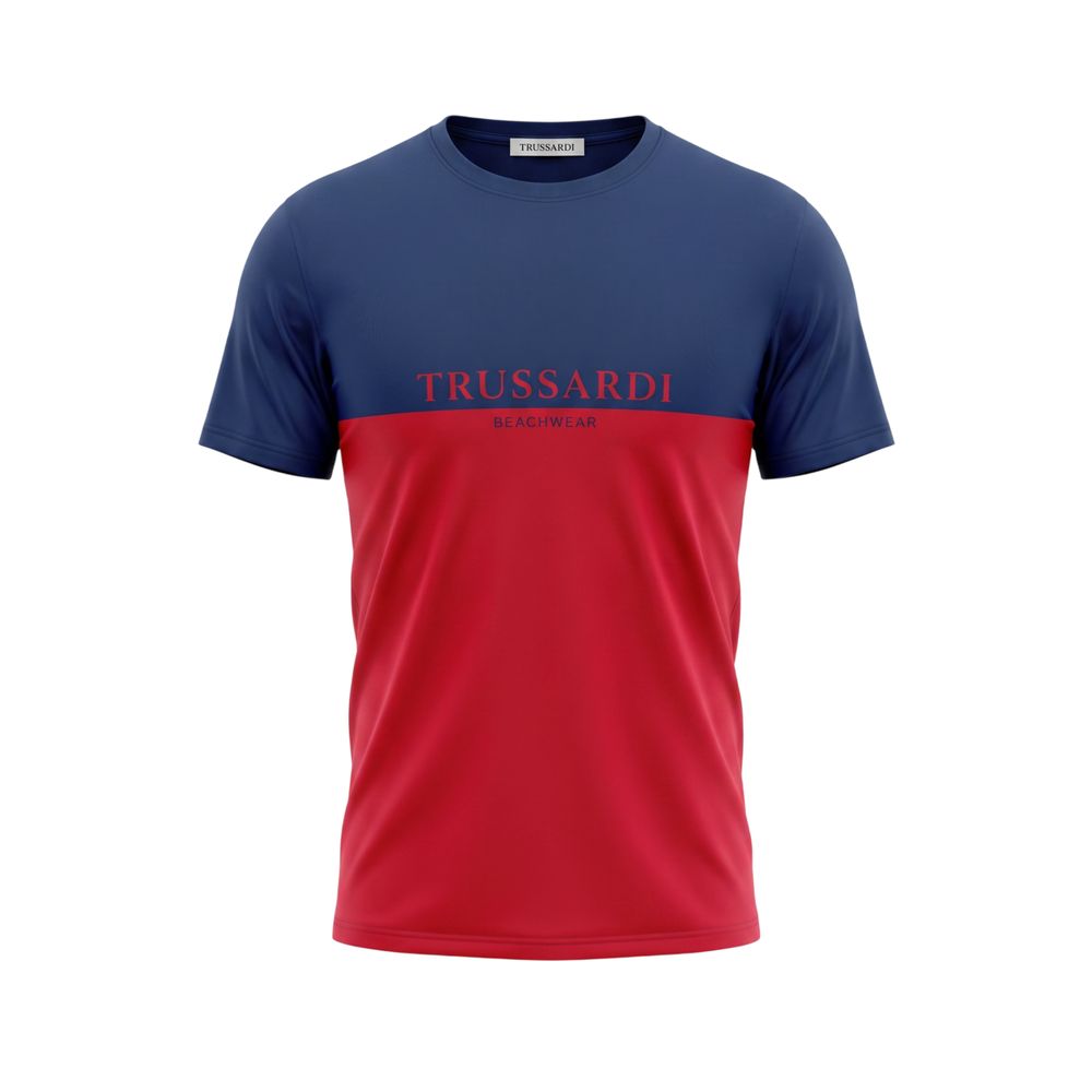 Trussardi Beachwear Rød Bomuld Herre T-shirt