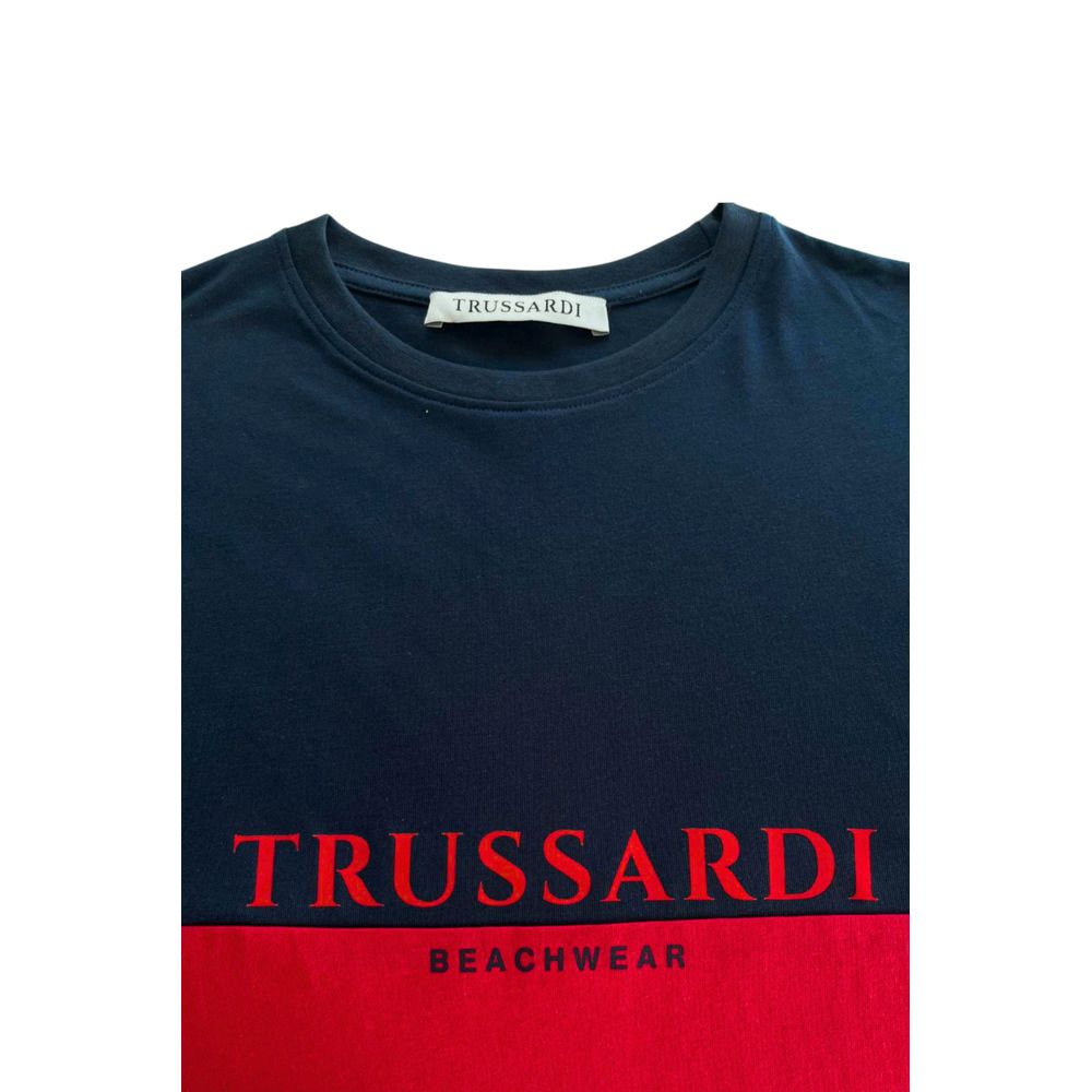 Trussardi Beachwear Rød Bomuld Herre T-shirt