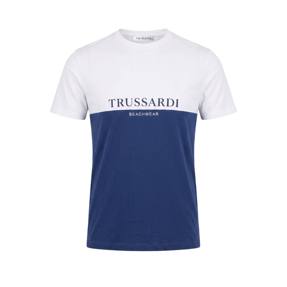 Trussardi Beachwear Blå Bomull Herr T-shirt