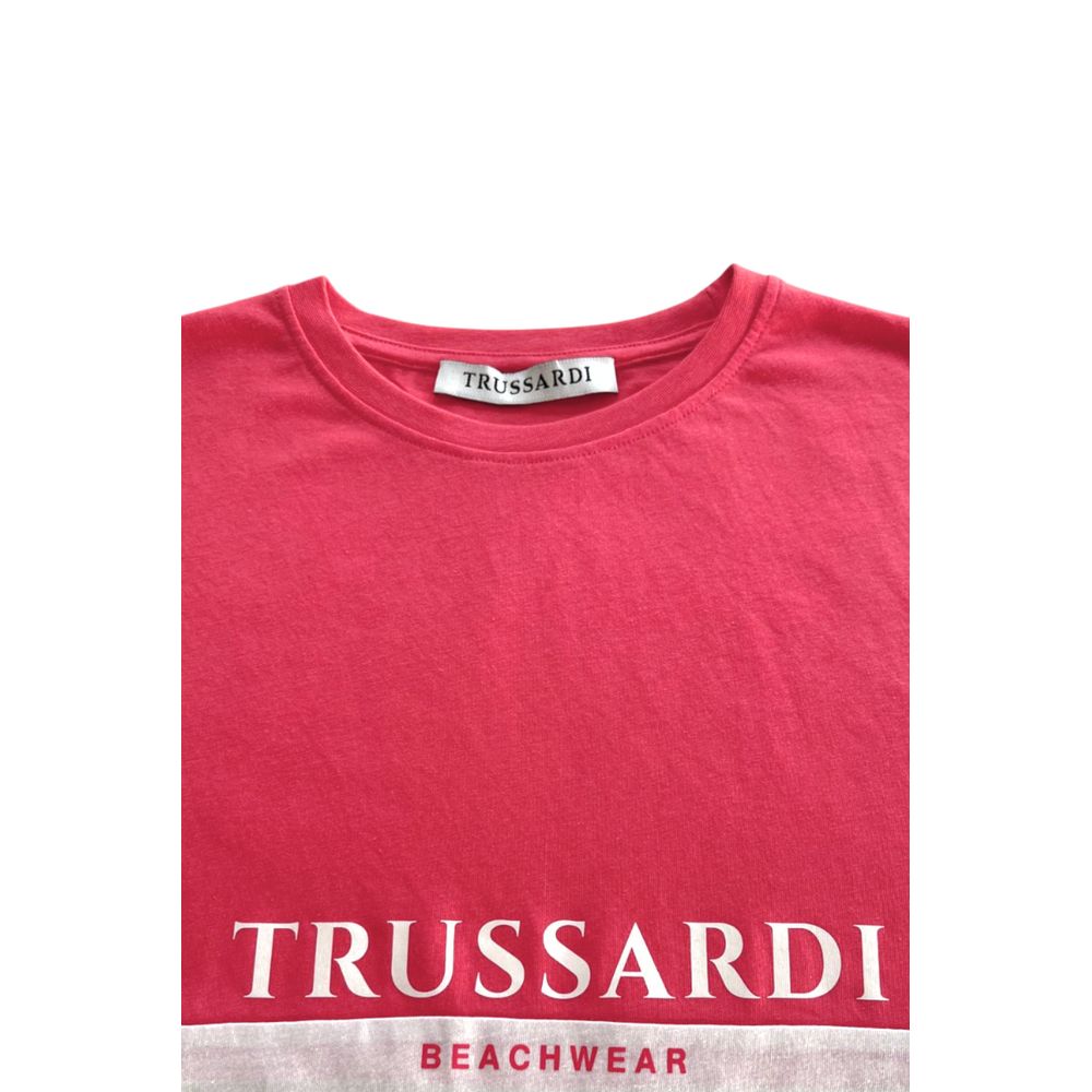 Trussardi Beachwear Hvid Polyester Herre T-shirt