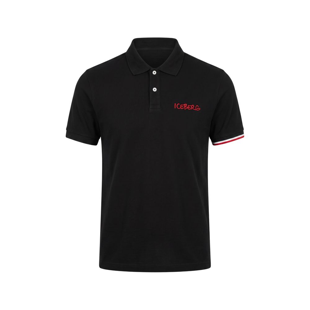 Isbjerg sort bomuld herre poloshirt