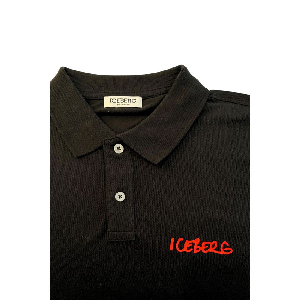 Isbjerg sort bomuld herre poloshirt