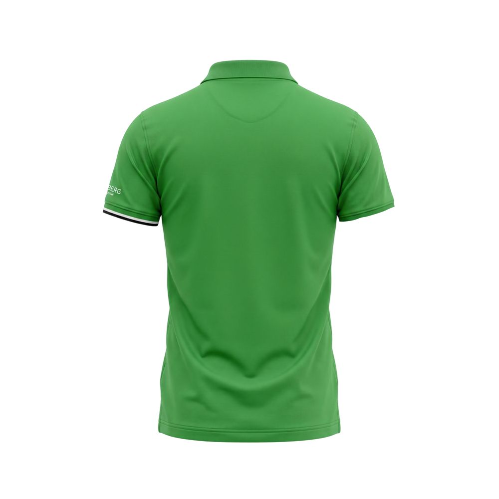 Isbjerggrøn bomuldspoloshirt til mænd