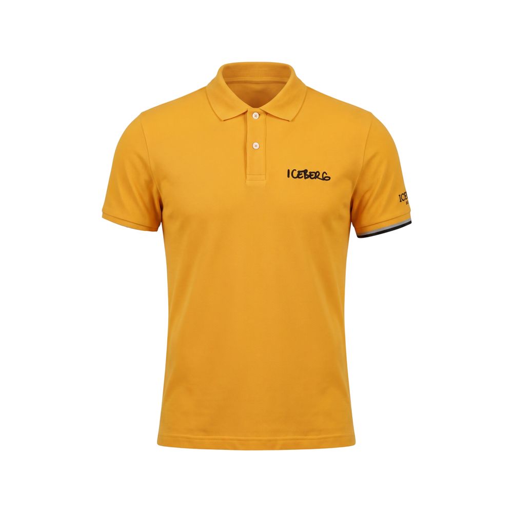 Isbjerggul bomuldspoloshirt til mænd