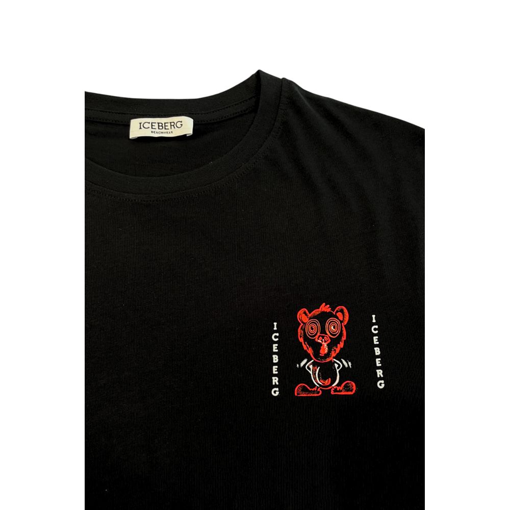 Isbjerg sort bomuld herre T-shirt