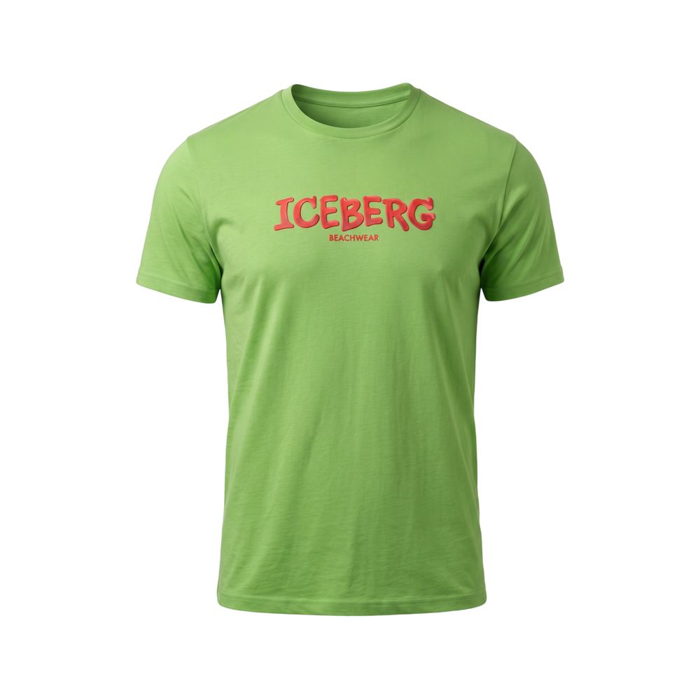 Isbjerggrøn bomulds-T-shirt til mænd