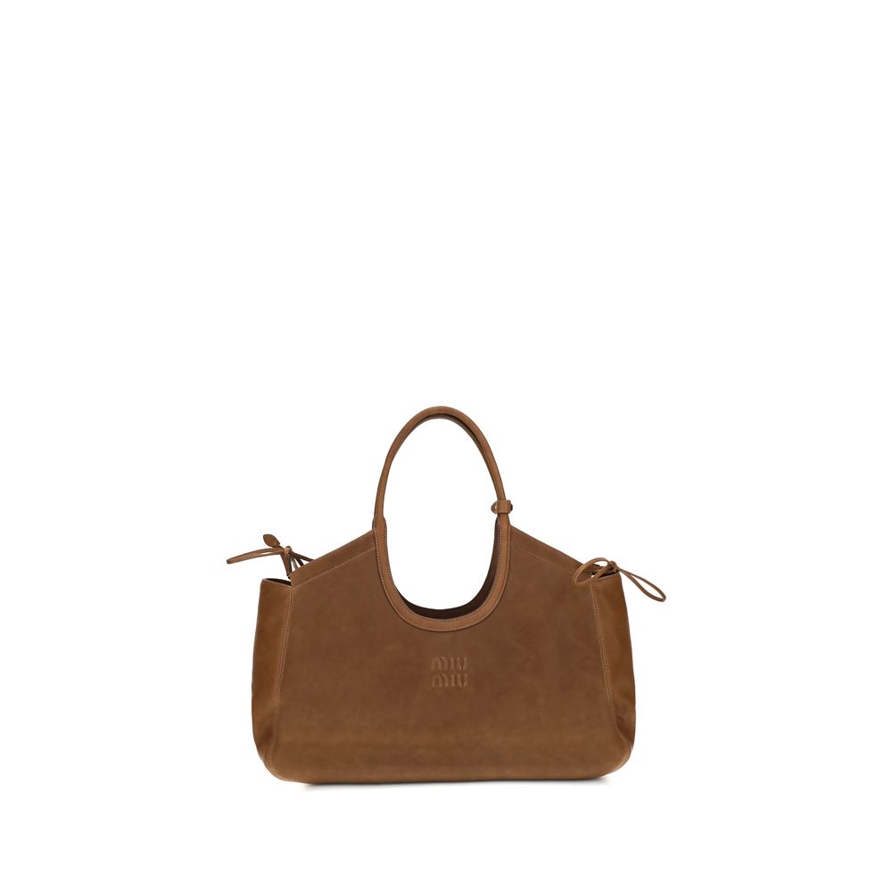 Miu Miu Brown Lamb Ovis Aries Aries Shoulder Bag
