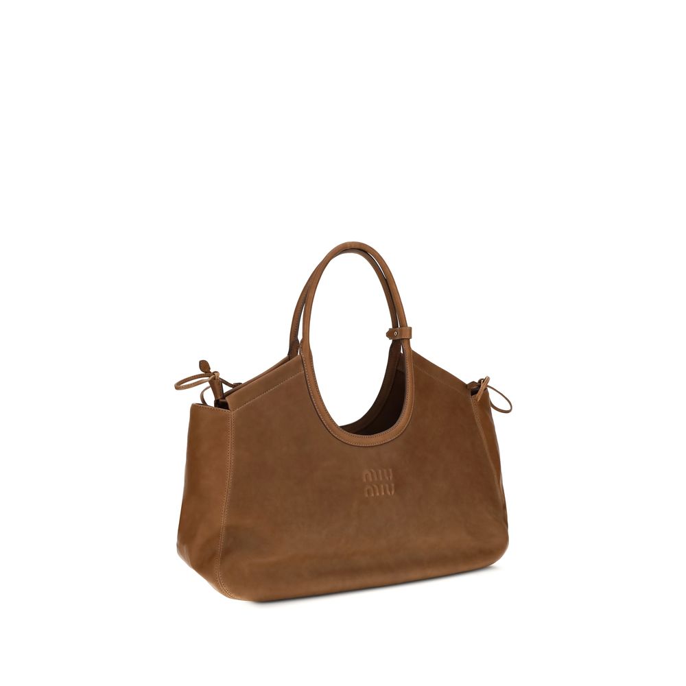 Miu Miu Brown Lamb Ovis Aries Aries Shoulder Bag