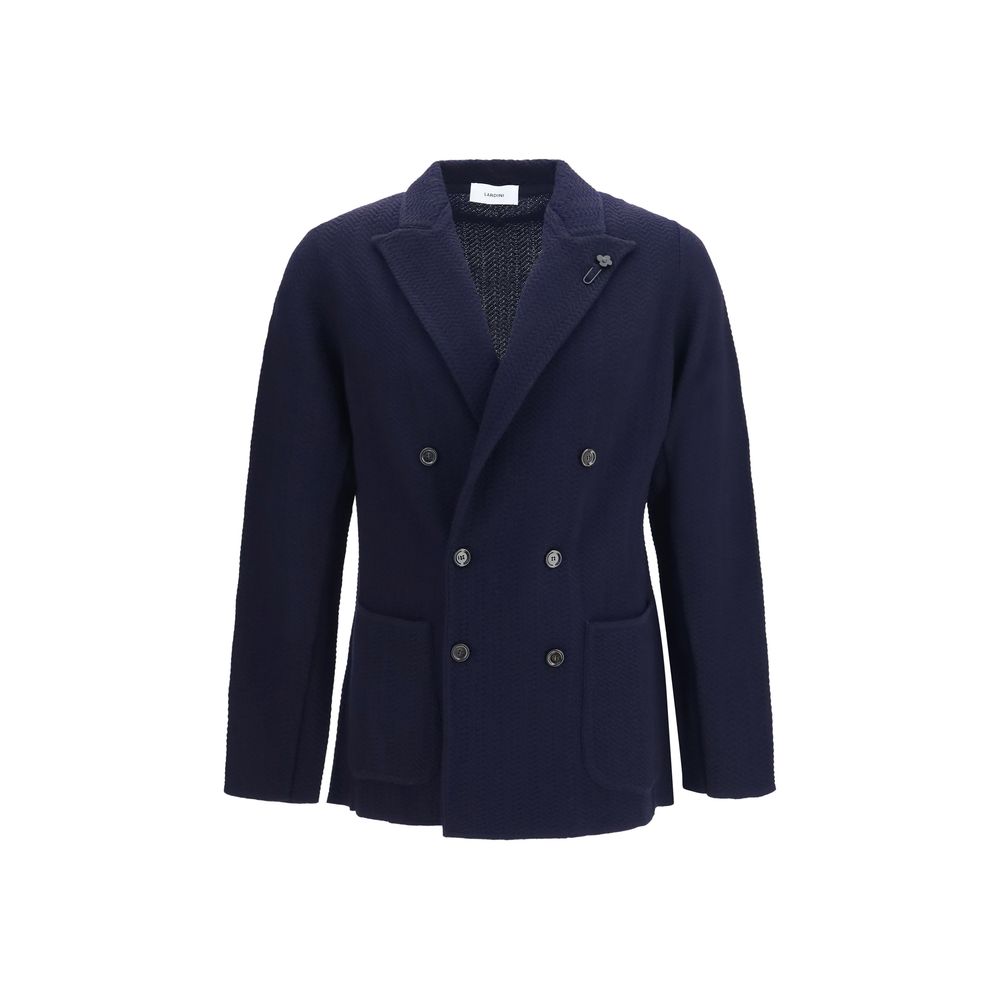 Lardini Blue Wool Oves Aries Blazer