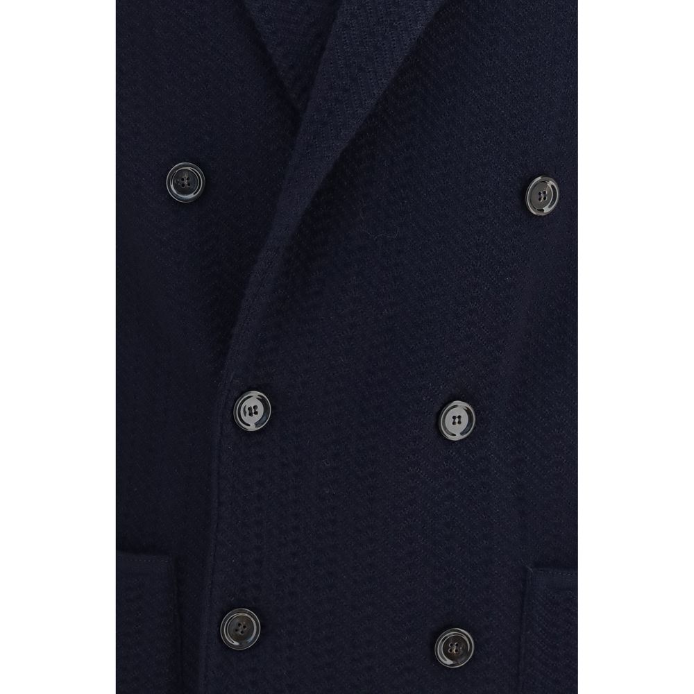 Lardini Blue Wool Oves Aries Blazer