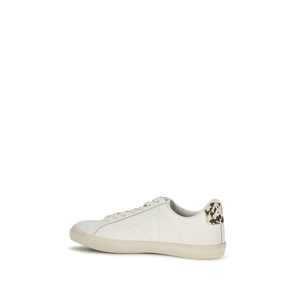 Veja White Calf Leather Bos Taurus Low Top Sneakers