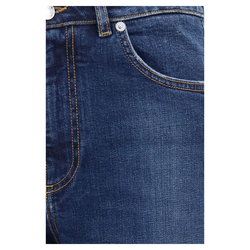 Dolce & Gabbana Blue Cotton Straight-Leg Jeans