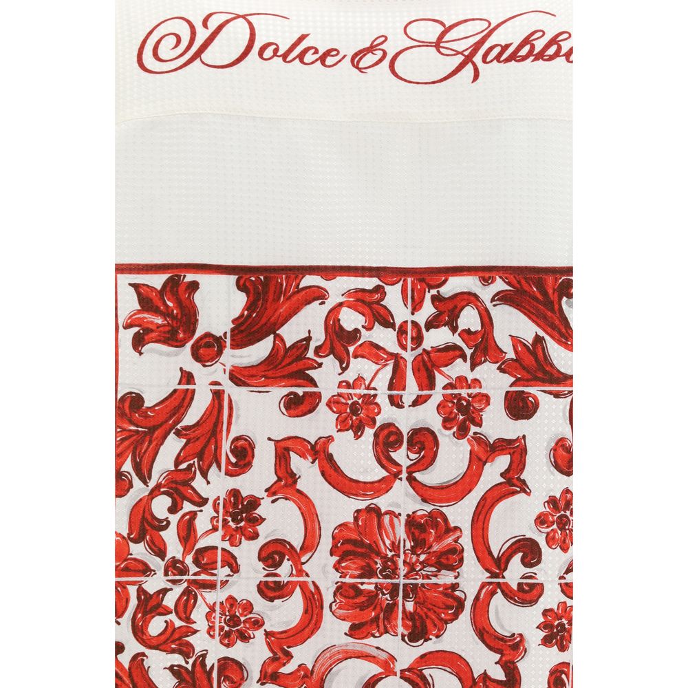 Dolce & Gabbana White Silk Pattern Shirt