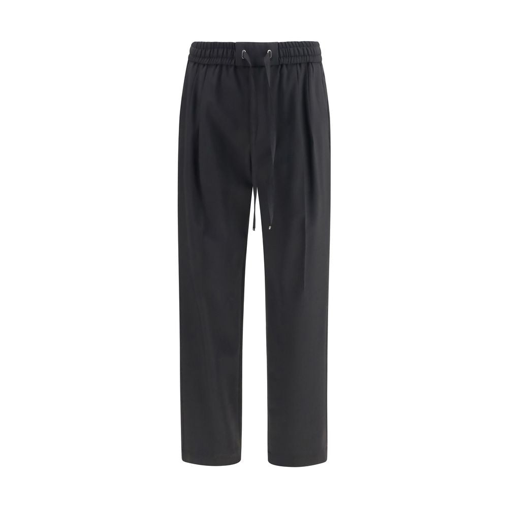 Dolce & Gabbana Black Wool Oves Aries Joggers (Workout Pants)