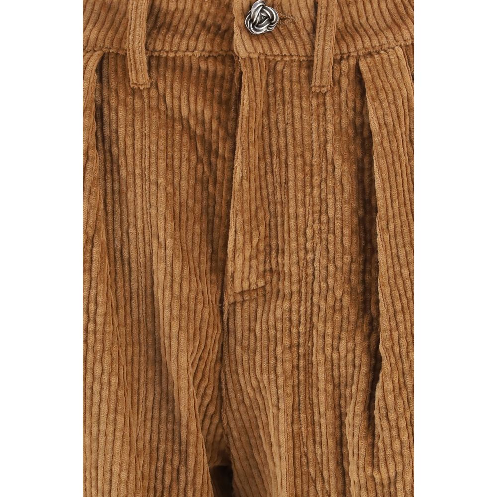 Kristina Ti Brown Cotton Casual Pants